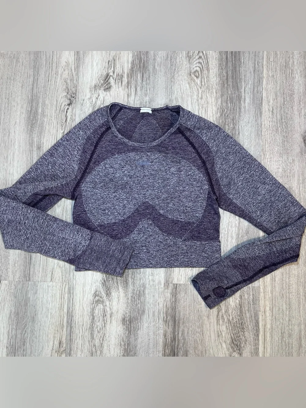Gymshark Flex Blue Long Sleeve Crop Top Size Medium